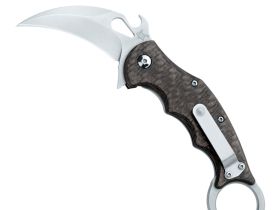 Складной нож Fox IKBS Ball Bearing Karambit, сталь Elmax, рукоять титановый сплав 6Al4V, чёрный