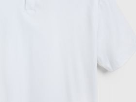 Поло из мерсеризованного хлопка, Белый