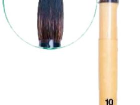 Кисть белка микс №14 круглая Roubloff "QA10" короткая ручка в пленочной обойме