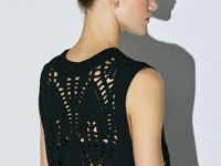 Топ кроше с бахромой, Черный