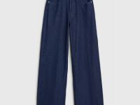 Широкие джинсы Wide leg с ремнём, Синий