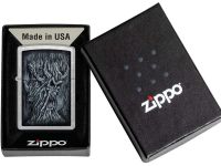 Зажигалка ZIPPO Evil Tree с покрытием Street Chrome, латунь/сталь, серебристая, 38x13x57 мм