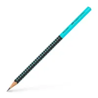 Карандаш чернографитный Faber-Castell "Grip 2001 Two Tone", HВ, заточен., черный/бирюзовый