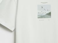 Футболка с географическим принтом O'STIN х Экспедиция, Белый