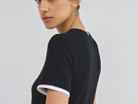 Футболка с контрастной окантовкой, Черный