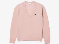 Женский шерстяной свитер Lacoste Relaxed Fit с v-образным вырезом