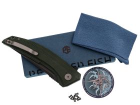 Складной нож Petrified Fish DeepSea PFP05GRMDW, сталь K110, рукоять микарта