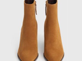 Казаки из натуральной замши, Бежевый