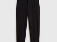 Прямые брюки с эластичным поясом, Черный