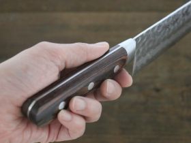 Нож Поварской 210 мм, Sakai Takayuki, сталь VG-10 Damascus 17 слоев, рукоять дерево Pakka