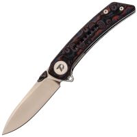Складной нож Dr.Tech D3610MR, сталь 14C28N, рукоять микарта, Pattern Red