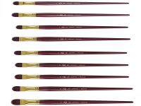 Кисть синтетика №18 овальная Гамма "Вернисаж" длинная ручка