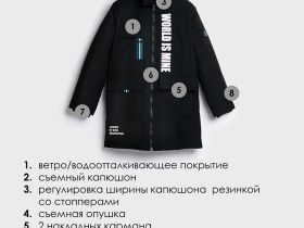 Пальто текстильное с полиуретановым покрытием для мальчиков