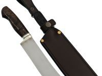 Нож Пчак, сталь D2, рукоять темная карельская береза