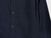 Джинсовая рубашка на пуговицах, Синий