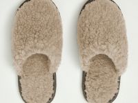 Тапочки шерстяные бежевые