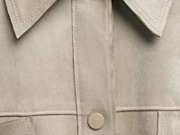 Рубашка из искусственной замши, Бежевый