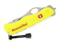 Нож перочинный Victorinox RescueTool One Hand, сталь X50CrMoV15, рукоять нейлон, жёлтый