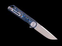 Складной нож Dr.Tech W3897MBL, сталь D2, рукоять микарта, Pattern blue