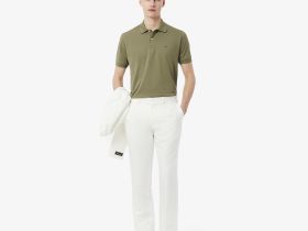 Мужское поло Lacoste из смеси эластичного органического хлопка