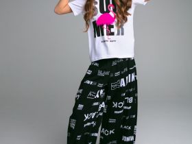 Брюки текстильные для девочек