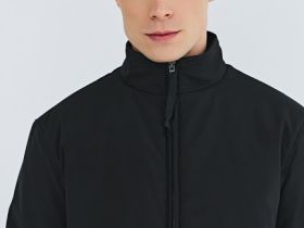 Утеплённая куртка с воротником-стойкой, Черный