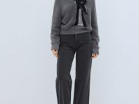 Пушистый джемпер с принтом собаки, Серый