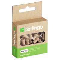 Кнопки силовые Berlingo "Green Series" 30 шт., деревянные, крафт упак., европодвес