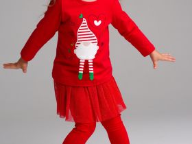 Фуфайка детская трикотажная для девочек (футболка с длинными рукавами)