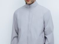 Лёгкая куртка с воротником-стойкой, Серый