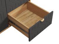Распашной шкаф Теджонс 2-93x224 Деко Графитовый