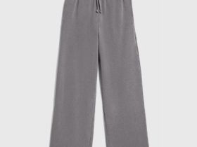 Трикотажные брюки с эффектом стирки для девочек, Серый