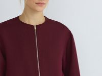 Льняной бомбер на молнии, Фиолетовый