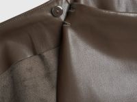 Юбка миди из искусственной кожи, Коричневый