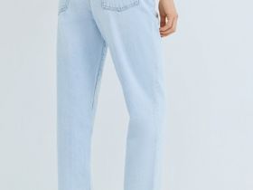 Джинсы Mom с высокой посадкой, Голубой
