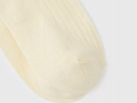 Носки в рубчик с содержанием вискозы, Желтый