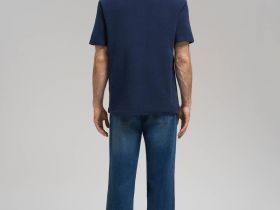 Поло свободного кроя из хлопкового трикотажа