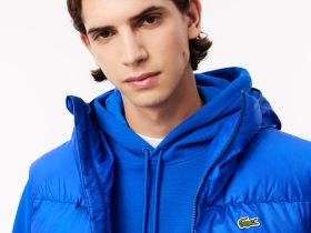 Мужской влагоотталкивающий жилет Lacoste с капюшоном