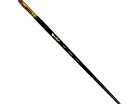 Кисть колонок №12 овальная Roubloff "1137" ручка длинная, черная, матовая