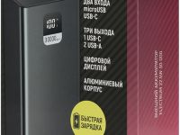 Портативное зарядное устройство TFN Electrum 30 000mAh Black