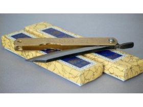 Складной нож Higonokami Warikomi Mitsuo, 100мм, сталь Aogami, рукоять латунь