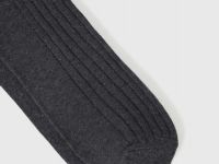 Высокие носки в рубчик, Серый