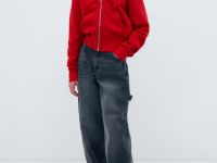 Укороченная толстовка для девочек, Красный