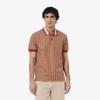 Мужское поло Lacoste классического кроя с монограммой