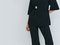 Футболка с брошью, Черный