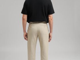 Брюки полуприлегающего кроя со льном