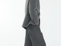 Ультраширокие джинсы с люрексом, Серый