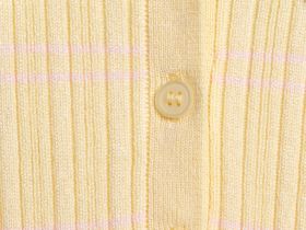 Вязаный джемпер с коротким рукавом для девочек, Желтый