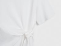 Футболка с декоративным узлом, Белый