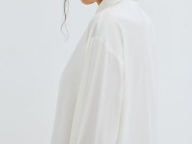 Блузка из сатина, Белый